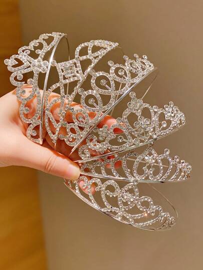 1pc Teen' Crown Hair Band, High-End Prince Crown For Birthday Parties