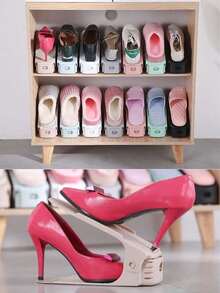 10pcs Double Shoe Bracket Shoe Storage Shoe Rack Bracket Bracket Adjustable Put Shoe Cabinet Save Space For Shoe Cabinet, Dormitory, Rental Room - Multicolor - View 12