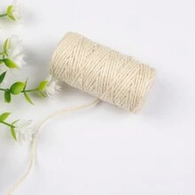 20M Bán Buôn Trắng 2Mm Dây Treo Thẻ Dây Trang Trí, Hộp Quà Tặng Bao Bì, Quần Áo, DIY Thủ Công Retro Bện Dây - trắng - Xem 4