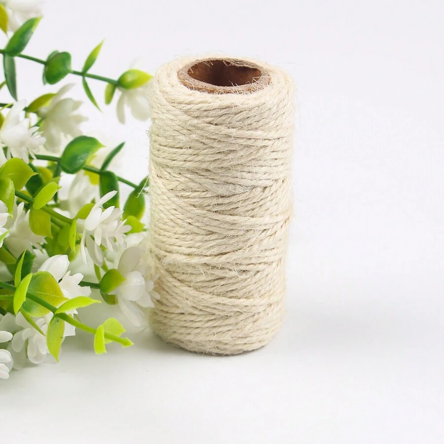 20M Bán Buôn Trắng 2Mm Dây Treo Thẻ Dây Trang Trí, Hộp Quà Tặng Bao Bì, Quần Áo, DIY Thủ Công Retro Bện Dây - trắng - Xem 1
