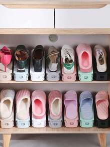 10pcs Double Shoe Bracket Shoe Storage Shoe Rack Bracket Bracket Adjustable Put Shoe Cabinet Save Space For Shoe Cabinet, Dormitory, Rental Room - Multicolor - View 8