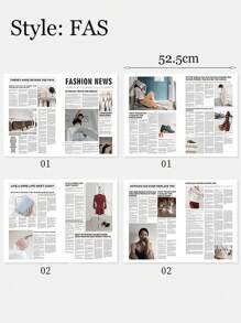 2Pcs/Set Ins Style English Newspaper, Photo Props, Decorative Ornaments, Food Photography Background Paper, Suitable For Food, Cosmetics, Jewelry Photography, Atmosphere Decoration Gifts Birthday Graduation