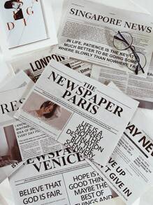 2Pcs/Set Ins Style English Newspaper, Photo Props, Decorative Ornaments, Food Photography Background Paper, Suitable For Food, Cosmetics, Jewelry Photography, Atmosphere Decoration Gifts Birthday Graduation
