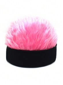 Knitted  Beanie Wig Hat, Multi-Color Funny Hat For Men And Women, Sunnylene Material, Suitable For Autumn And Winter, Casual Party Hip Hop Street Fashion Hat