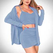 Women Two-Piece Outfits - Mint Blue - View 2