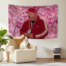 Stendardo/Arazzetto con immagine divertente e scritta "Be Respectful To Daddy", per decorazione da parete, camera da letto, bar, arte musicale moderna, coperta vintage, decorazione esterna, regalo, accessorio camera da letto, Natale