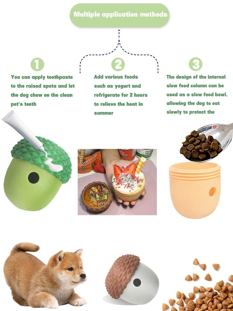 New Pet Silicon Realistic Shape Dog Feeding Ball For