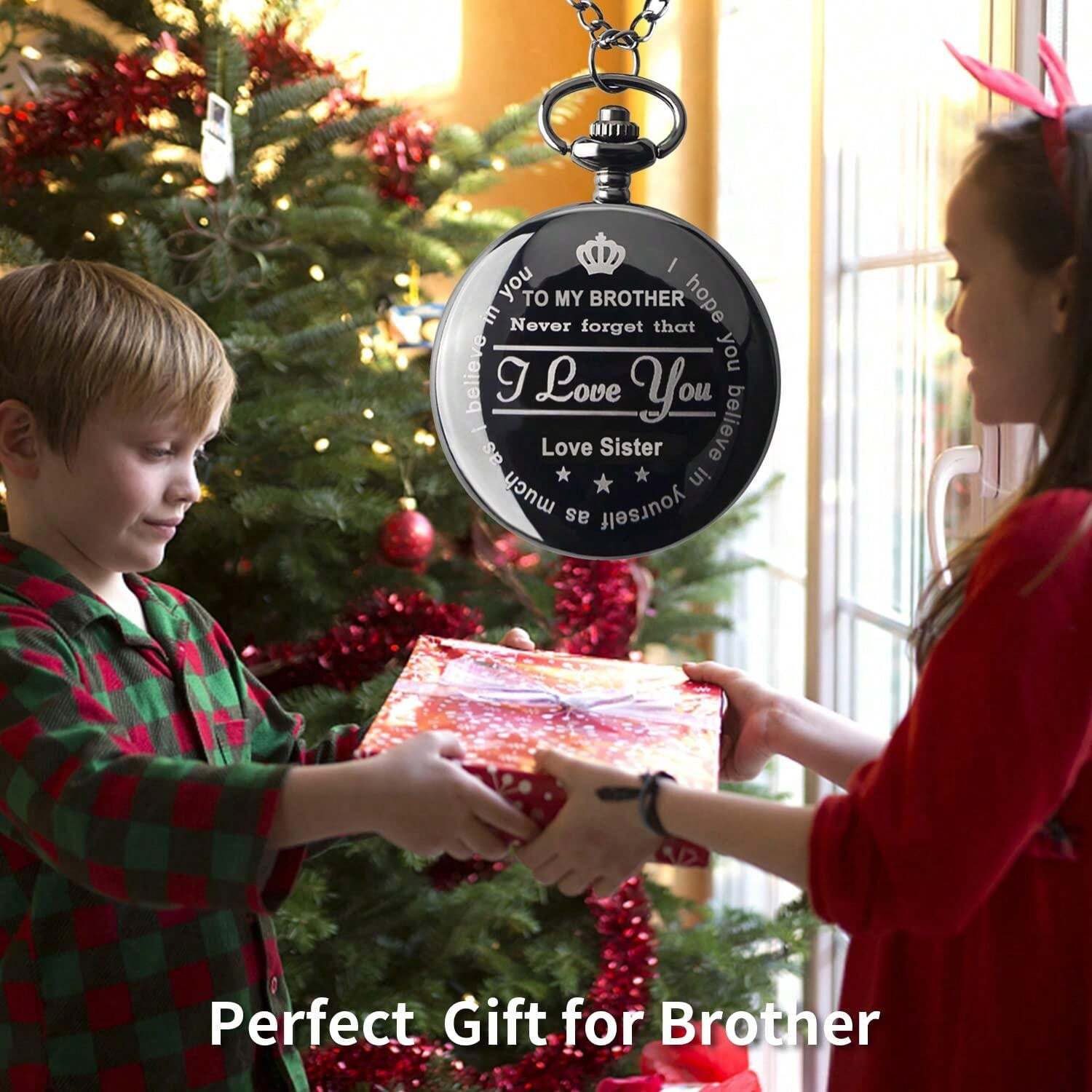 Brother Gifts From Sister, To My Brother Pocket Watch Christmas
