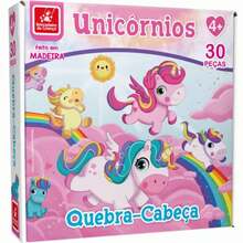 Unicorns Jigsaw Puzzle 30 Giant Wooden Pieces Children's Play +4 Years - Đỏ - Xem 5