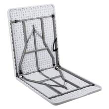 Folding Table,6ft Portable Heavy Duty Plastic Fold-In-Half Utility Foldable Table Plastic Dining Table Indoor Outdoor For Camping, Picnic And Party, White - 白色 - 查看 5