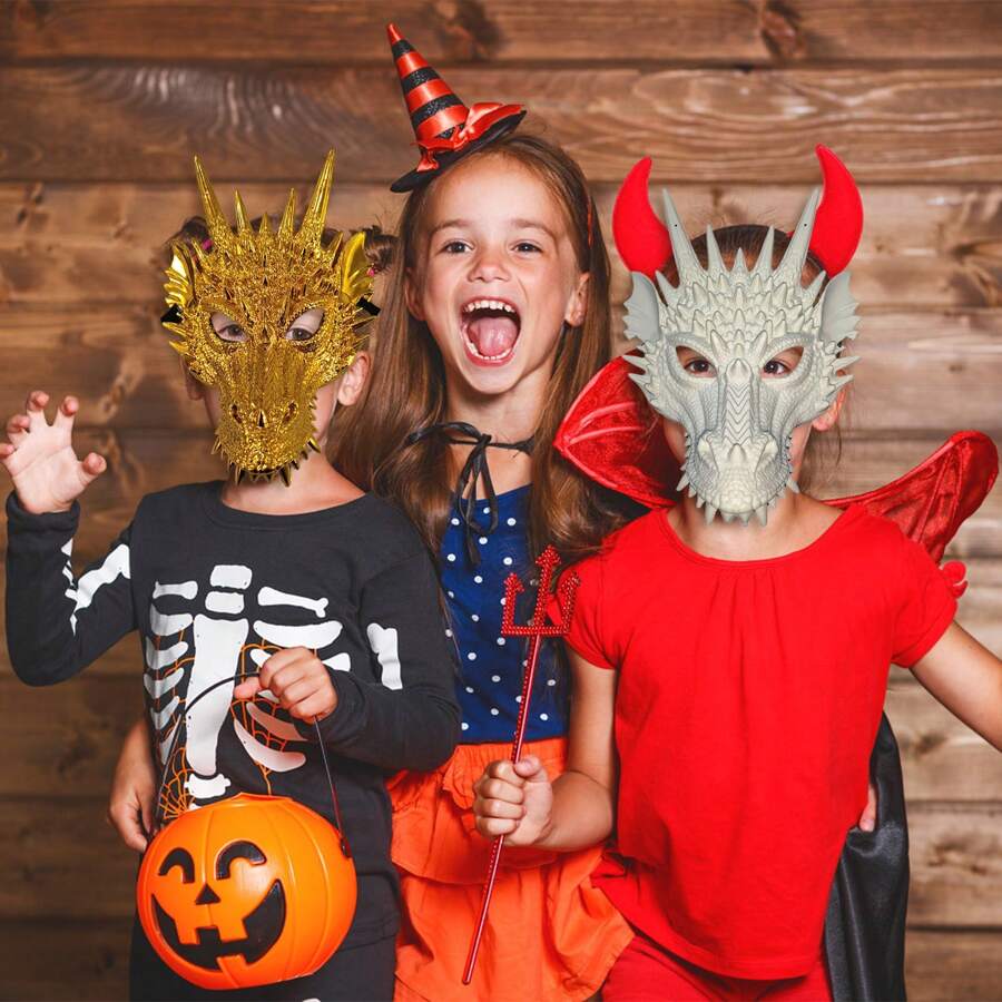 Dragon Head Halloween Masks Scary Halloween Realistic Dragon Mask For Halloween Carnival Christmas Easter - Multicolor - View 1