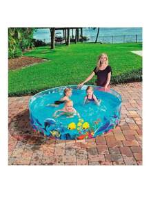 Alberca Para Niños Delfines Mar Bestway Vacaciones Verano Diversion 55030 - Azul Marino - Ver 1