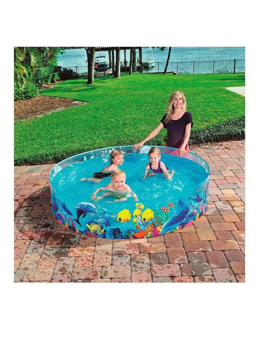 Alberca Para Niños Delfines Mar Bestway Vacaciones Verano Diversion 55030 - Azul Marino - Ver 1