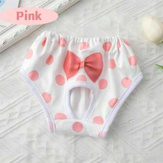 1入組可重複使用洗滌犬生理褲，可愛圖案經期衛生內衣，適用於小型和中型犬