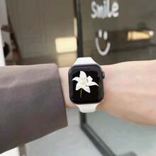 1 dây đeo đồng hồ silicon siêu mỏng, tương thích với Apple Watch, phiên bản thể thao dành cho nữ, kích thước 38mm, 40mm, 41mm, 42mm, 44mm, 45mm, 46mm, 49mm; Dây đeo cao su mỏng, tương thích với Apple Watch Ultra, S10, 9/8/7/6/5/4/3/2/1, dòng SE - trắng - Xem 2