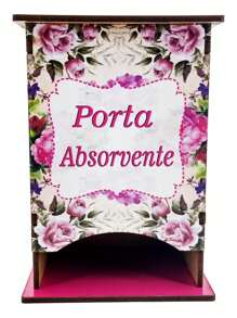Floral Mdf Adhesive Absorbent Holder Organizer - 粉色 - 查看 2