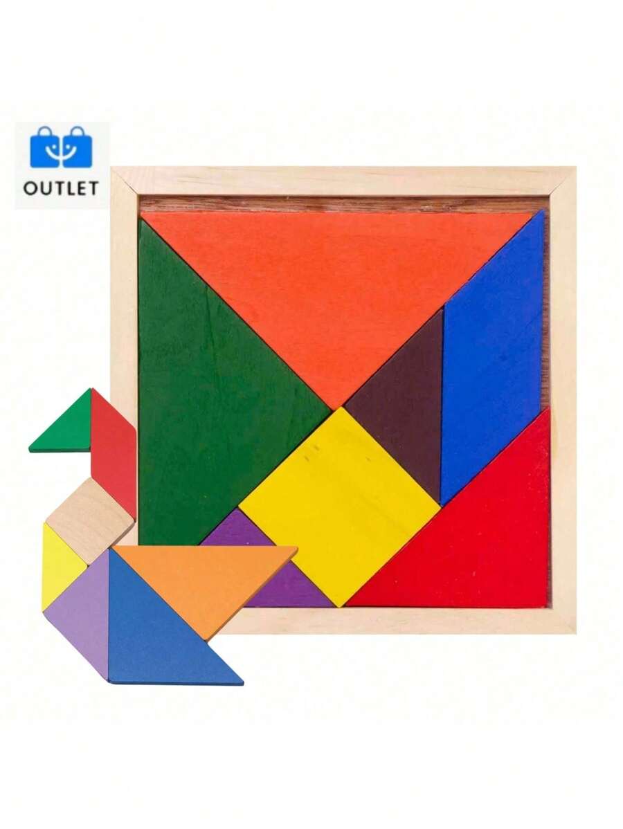 Tangram Juego Educativo y Didáctico Figuras Geométricas de Colores - Multicolor - Ver 1