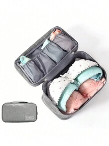 Travel Underwear Storage Bag, Portable Toiletry Bag Travel Underwear Bra Lingerie Organizer Toiletry Storage Bag,Travel Storage Bag,Multi Bag With Compartments And Zipper,Organizer For Underwear School Supplies Room Decor Bedroom Decor Dorm Essentials for School Student Teacher - Blue - View 9