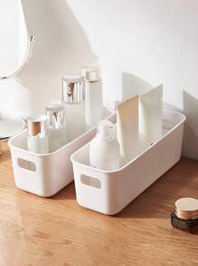 5 件/8 件/12 件白色塑料抽屉整理器套装，多功能浴室和梳妆台抽屉整理托盘，用于存放化妆品、卧室、厨房用具和办公室储物箱 - 白色 - 查看 5