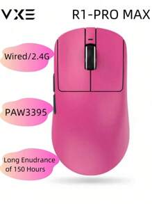 VGN VXE Dragonfly R1 PRO MAX 有线/2.4G 鼠标 红色 轻量级 PAW 3395 100-26000 DPI 续航时间长达 150 小时 冰涂层 易于清洁 125-4000Hz 回报率 Nordic Smart Speed X 无线 红色 适用于电子竞技游戏/办公室 无线鼠标 电子竞技游戏鼠标 适用于游戏玩家 PC 配件 - 紅色 - 查看 11