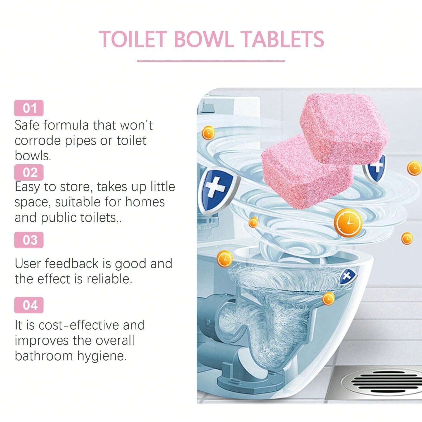 ToiletteReinigungsFizzyTablette im EimerPack, kraftvolle Reinigung