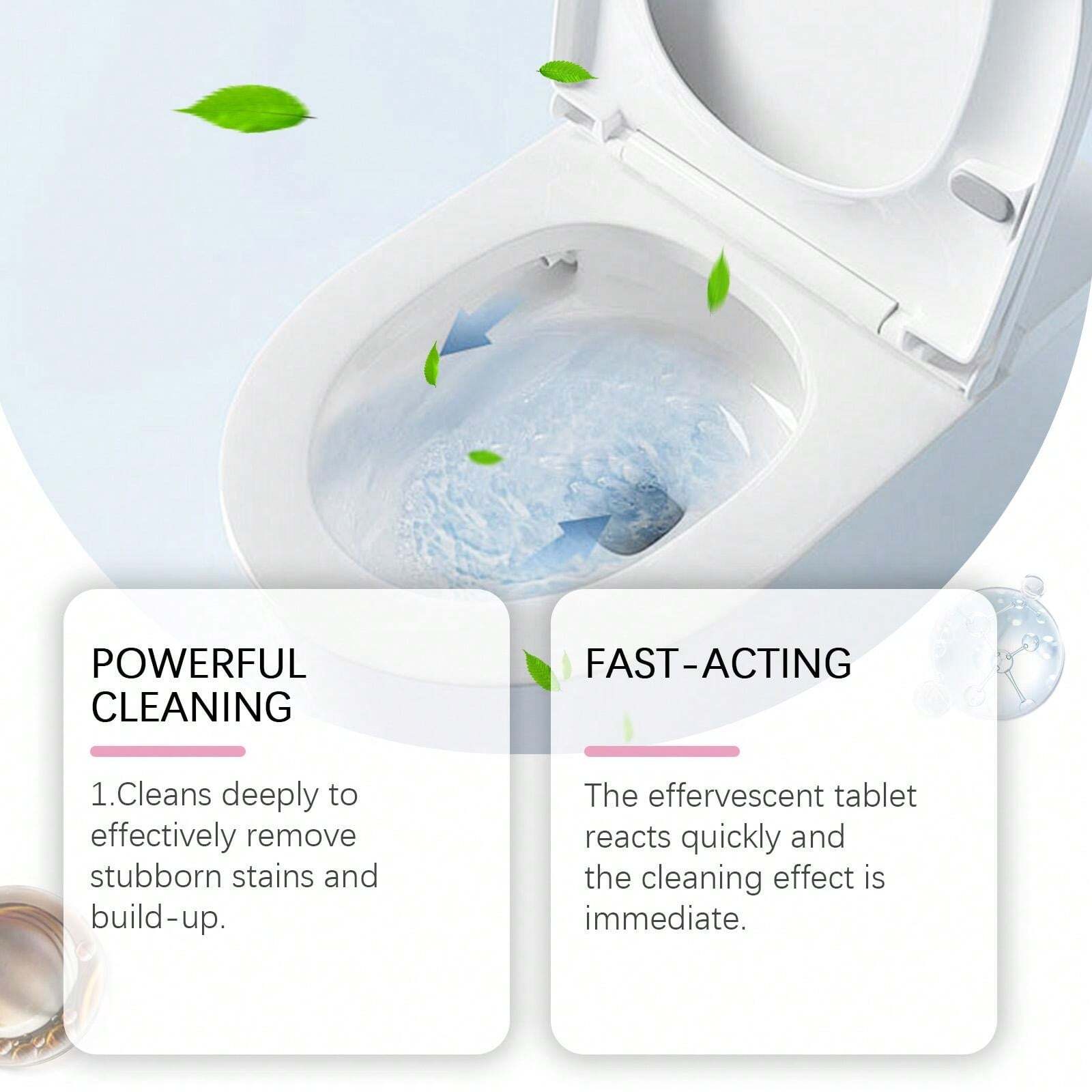 Toilet Cleaning Fizzy Tablet, Bucket Pack, Powerful Cleaning Action