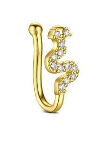 CIZME 1PC Fake Nose Ring CZ African Nose Cuffs Gold Faux Septum Nose Rings Clip On Nose Jewelry For Woman Non Pierced Jewelry, Multi-Style Fake Nose Rings For Women African Nose Cuff Non Piercing Nice Gift For Her On Birthday/Valentine's Day/Christmas, Fake Septun Fake Nose Ring