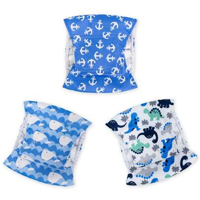 حزام بطن للكلاب الذكور 3 قطع ذات بطانة شبكية سوداء عالية الجودة، حفاضات صغيرة للكلاب الذكور قابلة للغسل والإعادة الاستخدام مقاسات S,M,L,XL لتسرب البول