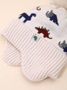 恐龙帽子围巾套装（2件套），男女宝宝保暖冬季配饰