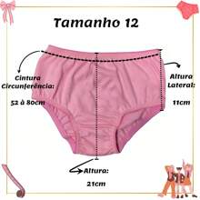 Kit 10 Calcinhas Infantil Juvenil Menina 100% Algodão Cores Sortidas Costura Reforçada Tecido AntiAlergico