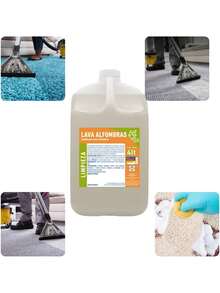 Jabón Shampoo Líquido Para Lavar Alfombras y Tapicería Tapetes 4 litros - Blanco - Ver 4