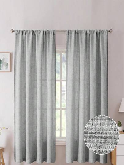 1pc Thick Rainbow Linen Curtain, Bedroom Blackout Curtain, Breathable Japanese Style Window Treatment, Suitable For Agricultural Plantation Villas Window Covering, Living Room Curtain
