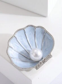 珐琅珍珠海洋贝壳胸针 女士海洋动物胸针 派对宴会珠宝礼物 - 貝殼 - 查看 5