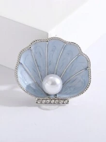 珐琅珍珠海洋贝壳胸针 女士海洋动物胸针 派对宴会珠宝礼物 - 貝殼 - 查看 3