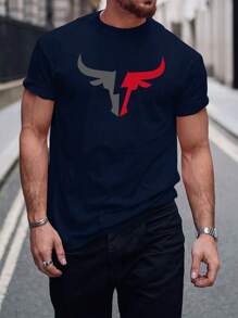 Men T-Shirts - 藏蓝色 - 查看 1