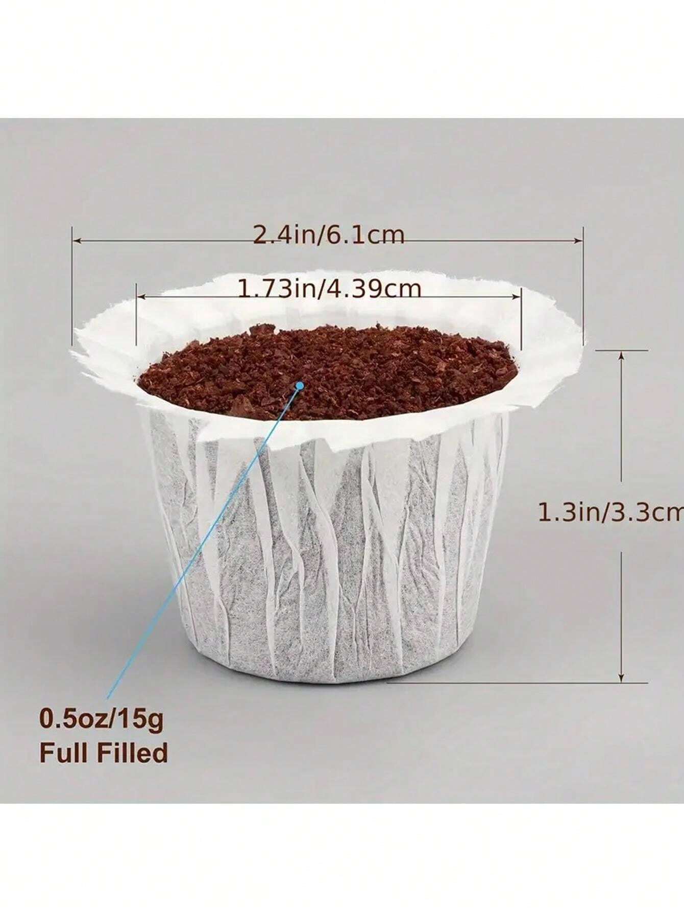 100 peças / pacote Filtro de café de papel descartável, malha de ...
