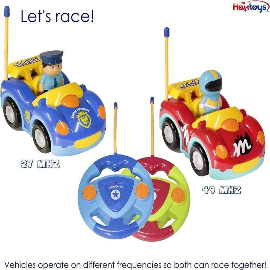 Remote Control Cars Set Of 2 Vehicles RC Radio Control Toys For Toddlers Kids Boys And Girls