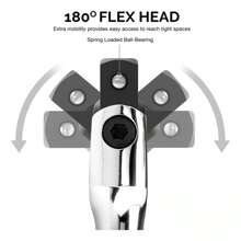 Maneral Dado Cuadro 1/2'' Mango Articulado 45cm De Acero - Plateado - Ver 7