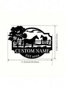 1 قطعة لوحة حائط معدنية حديدية مخصصة بشكل حصان مزرعة و لوحة اسم مخصصة، ديكور منزل ريفي لغرفة المعيشة أو المكتب متعدد الوظائف، زخرفي، قابل لإعادة الاستخدام، فاخر، أنيق، جميل، عالي الجودة، تخصيصي حديث، فريد، هدية مثالية للرجال والنساء والأصدقاء والأسرة والحيوانات الأليفة لمناسبات مختلفة كالأعياد والأعياد الوطنية وأعياد الأم والأب وحفلات التخرج والزفاف وأعياد الميلاد وأعياد الأطفال