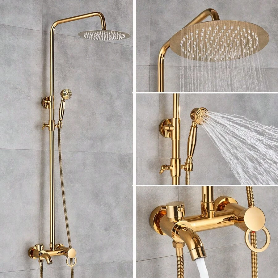 YUNRUX Bathtub & Shower Trim Systems - Gold - View 1