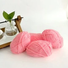 4pcs 25g/Pc Multi-Strand Yarn Suitable For DIY Weaving Fake Flower Bouquet, Scarf, Hat, Sweater, Doll