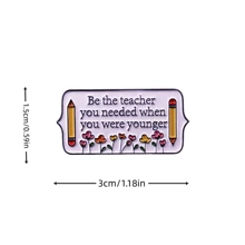 Fii profesorul de care aveai nevoie când erai mai tânăr, broșă emailată drăguță cu desene animate, broșe decorative personalizate, ornamente, insigne pentru geantă de rever, bijuterii, cadouri, broșă, accesorii pentru rochii, broșă pentru haine, farmec pentru geantă, rucsac pentru școală, accesorii pentru birou, cămăși, jachetă, Crăciun, Halloween