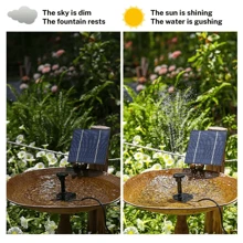 Solar Panel Powered Water Feature Pump For Garden Pool Pond Aquarium Fountain - Black - View 2