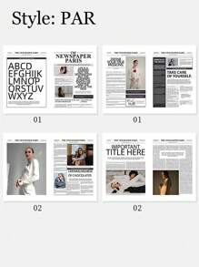 2Pcs/Set Ins Style English Newspaper, Photo Props, Decorative Ornaments, Food Photography Background Paper, Suitable For Food, Cosmetics, Jewelry Photography, Atmosphere Decoration Gifts Birthday Graduation