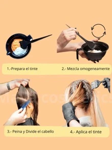 Nekane Permanent Professional Dye In Cream With Brush And Comb, Excellent In Gray Coverage, 90gr Tube + 20 Vol Peroxide. - 5.70 數組 - 查看 3