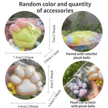 1 Count Super Soft Texture Decompression Plush Plush Cat Paw Pinch Big Cat Paw Genuine Pinch, Squishy's, Sensory, Fluffy Toys