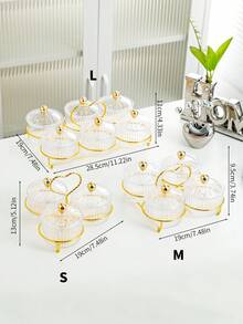 1 Juego de Bandeja Compartimentada Grande con Asas Duales - Contenedor de Almacenamiento de Alimentos Espacioso con Bandejas de Aperitivos Extraíbles, Tapa y Organizador de Refrigerador - Adecuado para Viajes, Fiestas, Ensaladas, Aperitivos y Dulces