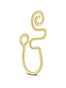 CIZME 1PC Fake Nose Ring CZ African Nose Cuffs Gold Faux Septum Nose Rings Clip On Nose Jewelry For Woman Non Pierced Jewelry, Multi-Style Fake Nose Rings For Women African Nose Cuff Non Piercing Nice Gift For Her On Birthday/Valentine's Day/Christmas, Fake Septun Fake Nose Ring