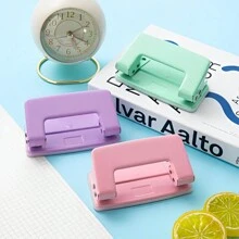 Perfurador De Papel Com Furo Duplo Metal Tons Pastéis