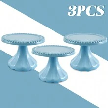 Juego de 3 piezas/6 piezas Soporte mini para cupcakes, portador de cupcakes de plástico, plato de servir para decoraciones de fiesta de boda, cumpleaños, decoraciones de fiesta rosa, soporte para pastel para decoraciones de Navidad, baby shower, boda, suministros para fiesta de boda, decoraciones de boda, accesorios de boda, soporte para tarta de boda